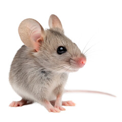Gray mouse isolated on transparent background