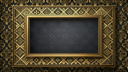 Obraz premium Luxury Golden Decorative Frame Template 