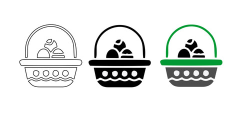 Happy Easter.Set of Easter eggs with different textures on a white background.Spring holiday. Vector Illustration isolated. Happy easter eggs.