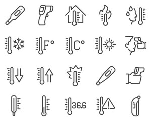 Line Temperature Icons