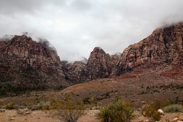 View of landscape red rock canyon national park at nevada,USA.