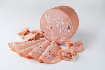 Traditional Italian artisan handcrafted fine mortadella with pistachio and truffle offered as...