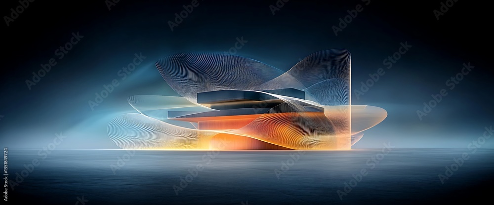 Poster abstract structure in motion