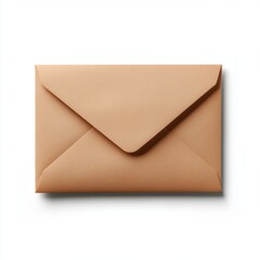 An ordinary paper envelope, an isolate on a clean white background 