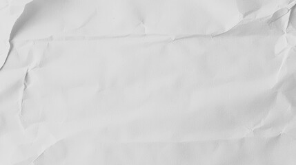 Crumpled White Paper Background for Creative Design and Minimalist Textures