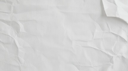 Crumpled White Paper Texture Background for Creative Design and Artistic Projects