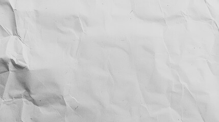 Crumpled White Paper Background for Textures and Design Projects, Minimalist Aesthetic