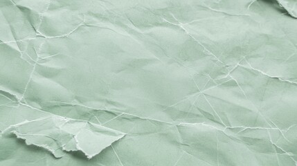 Obraz premium Textured Crumpled Paper Background in Soft Green Shade Ideal for Creative Projects