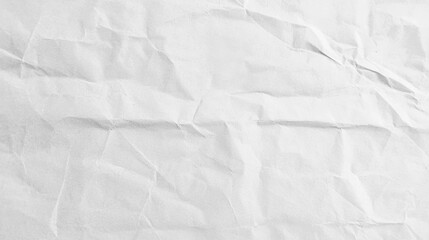 Crumpled White Paper Texture Background for Creative Design Projects and Artwork