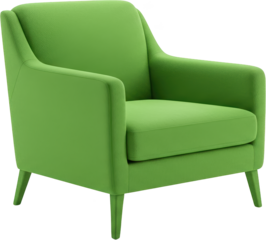 Modern Lime Green Armchair Comfortable Upholstered Chair Home Furniture Interior Design