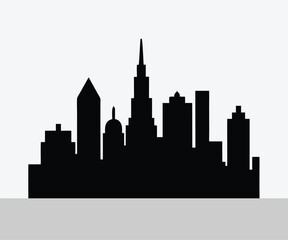 Fototapeta premium City silhouette vector isolated