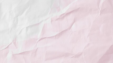Fototapeta premium Crumpled Pink Paper Texture with Subtle White Tones for Background or Design Use