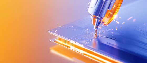 Naklejka premium Precision Laser Cutting in Manufacturing