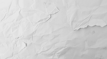 Obraz premium Textured Crumpled White Paper Surface for Background and Design Use