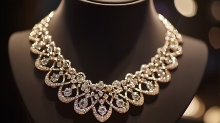 Elegant Diamond Necklace: A Sparkling Masterpiece