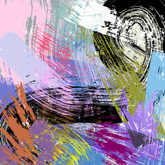 abstract background design, illustration with paint strokes and splashes, grungy