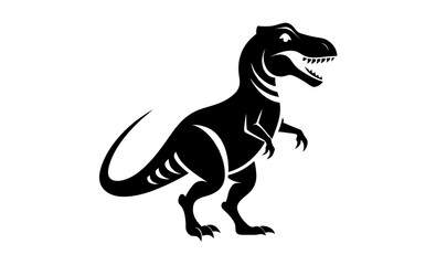 Tyrannosaurus silhouette, T-rex head vector illustration