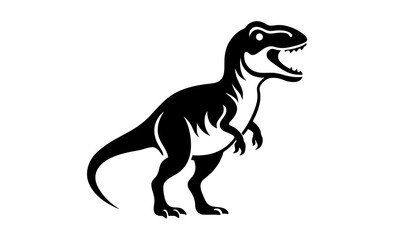 Tyrannosaurus silhouette, T-rex head vector illustration