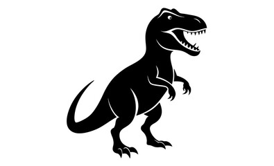 Tyrannosaurus silhouette, T-rex head vector illustration