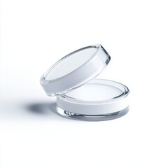 Disposable contact lens container, isolate on a clear white background 