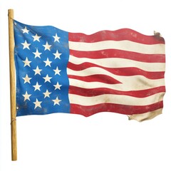 Obraz premium Generic Election Banner Perspective Stripe Blue Stars
