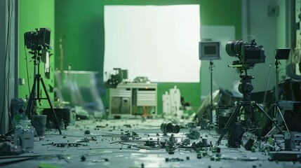 Post-Production Chaos: A Film Set in Disarray