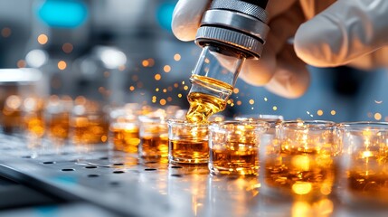 Liquid Transfer in Lab Vial Filling for Scientific Experimentation