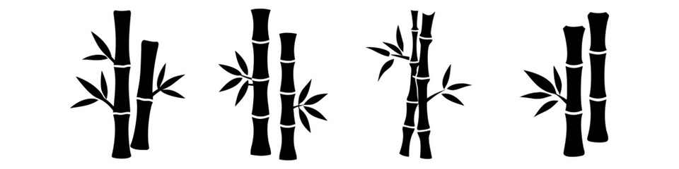 bamboo tree icon, bamboo tree silhouette vector illustration-simple silhouette illustration of bamboo tree, perfect for bamboo tree logos and icons © Md