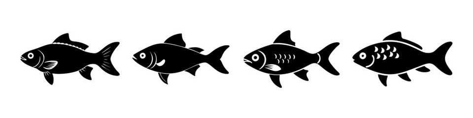 cherry barb fish icon, cherry barb fish silhouette vector illustration-simple silhouette illustration of cherry barb fish, perfect for cherry barb fish logos and icons