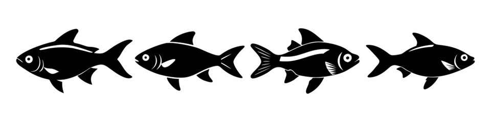 congo tetra fish icon, congo tetra fish silhouette vector illustration-simple silhouette illustration of congo tetra fish, perfect for congo tetra fish logos and icons