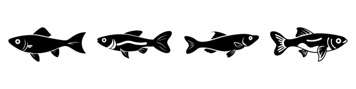 endler s livebearer fish icon, endler s livebearer fish silhouette vector illustration-simple silhouette illustration of endler s livebearer fish, perfect for endler s livebearer fish logos and icons