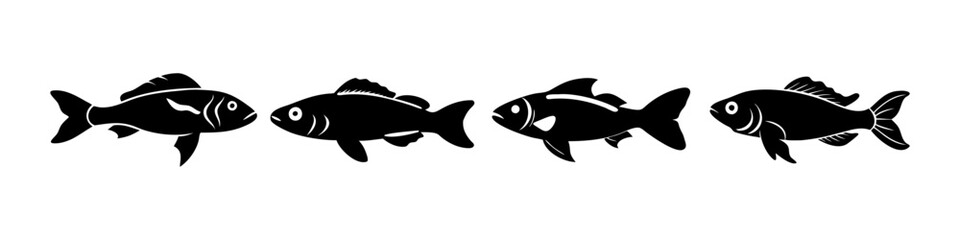Fototapeta premium kribensis fish icon, kribensis fish silhouette vector illustration-simple silhouette illustration of kribensis fish, perfect for kribensis fish logos and icons