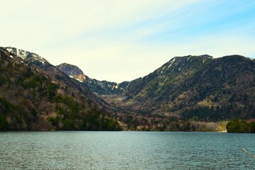 lake and mountains