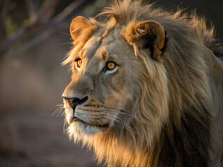Fototapeta premium a hyper realistic 4k image ofa male lion