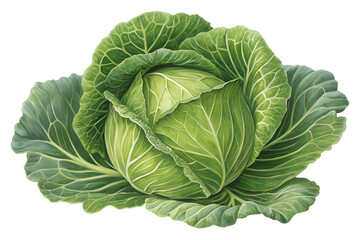 Obraz premium Fresh cabbage isolated on transparent background
