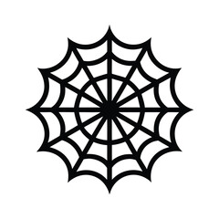 Spider Web Icon – Vector Illustration, Minimalist Web Design Clipart