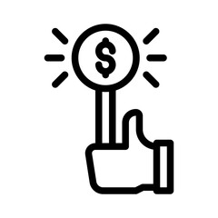 winning bid line icon