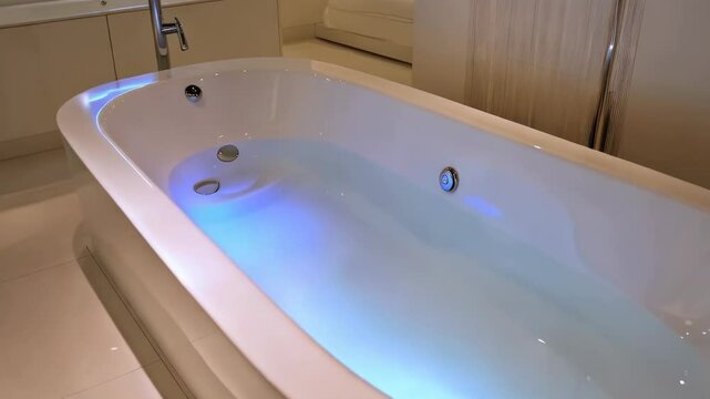 Modern White Bathroom With Bathtub