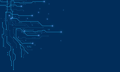 vector futuristic circuit board , Electronic motherboard , Communication and engineering concept , Hi-tech digital technology concept	
