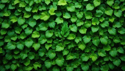 Obraz premium Lush green leaves nature plant close-up forest top view organic growth