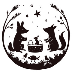 halloween card with cat