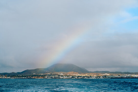 rainbow under Fuerteventura Canary island