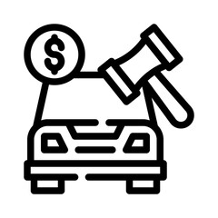 car auction line icon