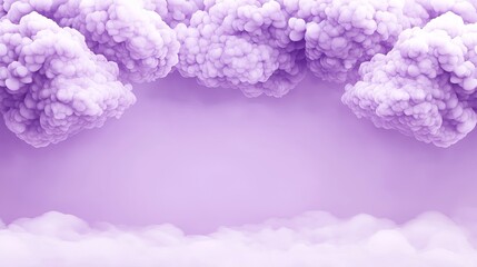 Fototapeta premium Dreamy Lavender Clouds with Soft Abstract Texture and Pastel Sky Background