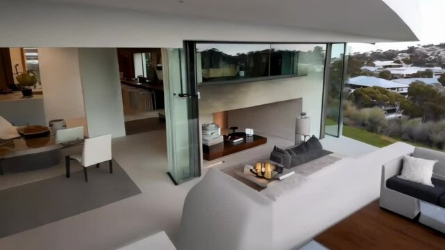 Beautiful modern home in South Australia, urban environment, modern accessories and furniture	