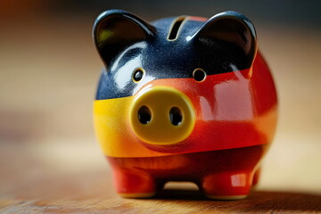 Colorful Piggy Bank Savings Decor Financial Education Germany