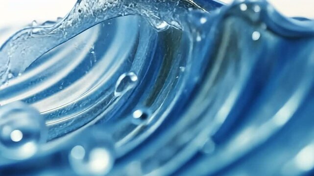 An artful depiction of a wave, showcasing the beauty and fluidity of water in stunning detail and vibrant blue tones.