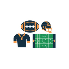 American football rugby sports vector illustration