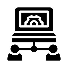 AV conferencing glyph icon