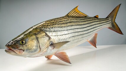 Naklejka premium Goliath Tiger Fish in full view on studio background